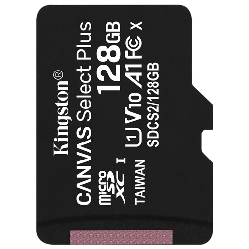 Карта памяти microSD Kingston Canvas Select Plus емкостью 128 ГБ
