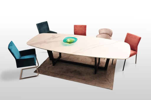 Stół LARGO blat w stylu marmuru 300 x 120 LAMINAM
