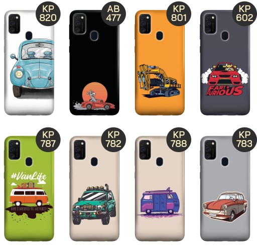 ETUI DO SAMSUNG GALAXY M21 WZORY AUTO MOTOR POJAZDY SAMOCHODY OBUDOWA CASE