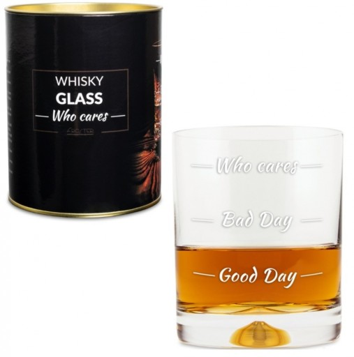 WHISKEY GLASS Who Cares подарок на день рождения
