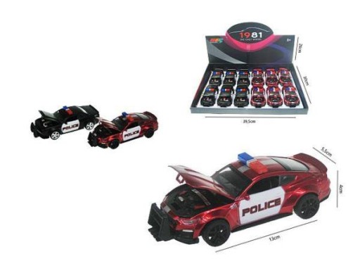 АВТОМОБИЛЬ POLICE MET P/B 12CM MIX HIPO