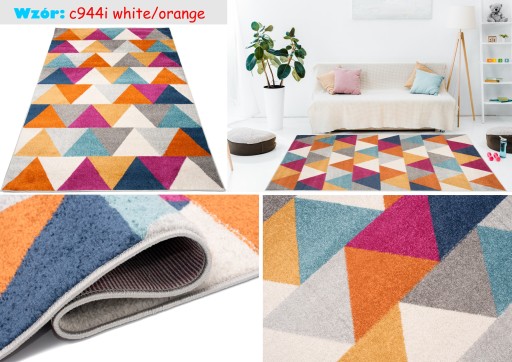 AZUR КОВЕР 160x220 Фриз Модный Современный Красочный Пастельный Мягкий