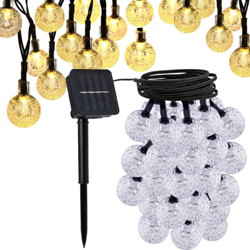 Гирлянда на солнечных батареях GLOWING BALLS 30xLED струна