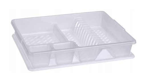 Ociekacz suszarka do naczyń duża stojąca plastikowa biała