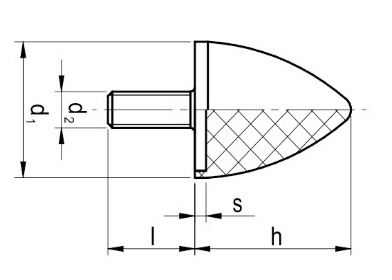 Виброизолятор, Бампер PA-D2520-M6X18-45
