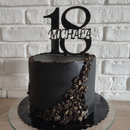 Topper NA TORT URODZINY IMIE + LICZBA 2W1 KOLORY