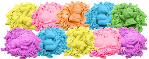BibiMoon Kinetic Sand 10 кг НАБОР ФОРМ ДЛЯ ПЕСОЧНИЦЫ
