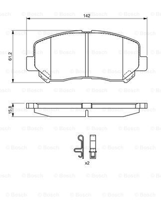 ТОРМОЗНЫЕ КОЛОДКИ BOSCH MAZDA CX-5 (KF)