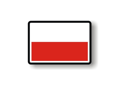 Naklejka FLAGA POLSKI Polska na szybę auto busa tira *10x14,5cm