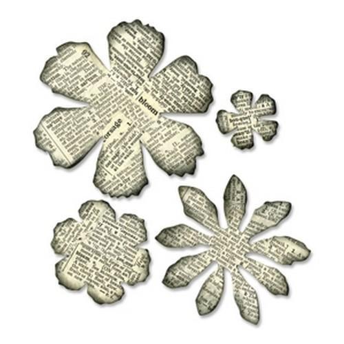 Цветочная штамповка Sizzix Bigz Tattered Florals