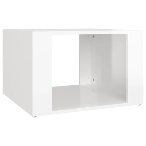 Тумбочка прикроватная, глянцевый белый, 57x55x36