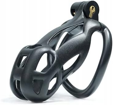 CZARNY LEKKI PAS CNOTY KLATKA NA PENISA COBRA CHASTITY M