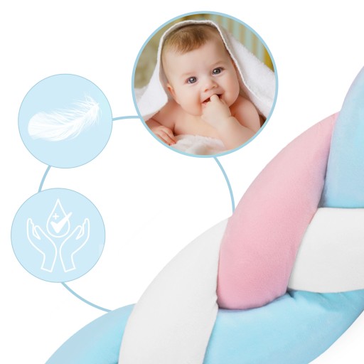 Плед для кроватки Ricokids 3м - синий и розовый