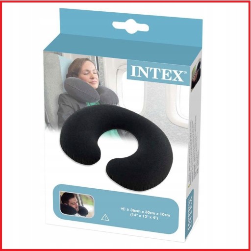 INTEX Велюровая надувная подушка Rogal подголовник 36х30х10см
