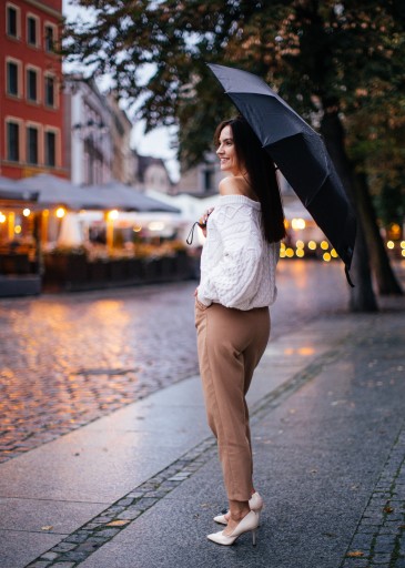 PARASOLKA Składana AUTOMAT DUŻA XXL PARASOL PORZĄDNY LEKKI + POKROWIEC