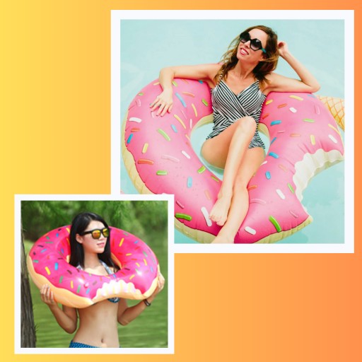 KOŁO DMUCHANE DONUT DO PŁYWANIA DO WODY NA BASEN RÓŻOWY MATERAC 90 CM XXL