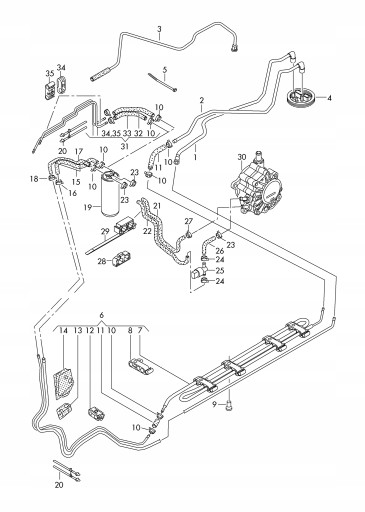 4F0203572E ОХЛАДИТЕЛЬ ТОПЛИВА + ТРУБКИ AUDI A6 C6
