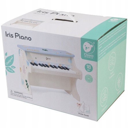 PIANINKO MUZYCZNE DLA DZIECI PIANINO NAUKA GRY Z KSIĄŻECZKĄ CLASSIC WORLD