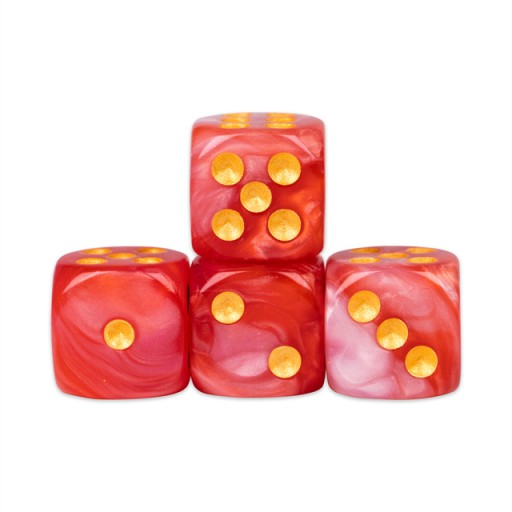 ZESTAW 25 KOSTEK K6 RPG KOŚĆ SZEŚCIOŚCIENNA BEKON Z ORKA 1,6 CM
