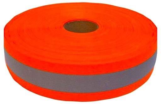 TAŚMA ODBLASKOWA SREBRNA OSTRZEGAWCZA szer. 50mm