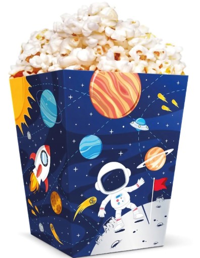 Pudełko na popcorn słodycze Kosmos 125x85cm 6szt