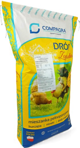 PASZA DLA KUR NIOSEK 25KG KARMA KRUSZONKA MIESZANKA DLA DROBIU NIOSKA SUPER