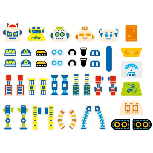 Viga Toys Drewniana Przybijanka Roboty 45 el.