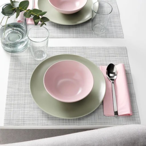 IKEA FARGKLAR zestaw 4szt misek matowy jasnoróżowy
