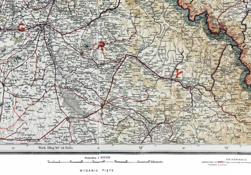 Карта Галиции / Galicia 1918 г. — 100x70 см — Херрих Алвин