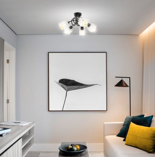 СВЕТОДИОДНЫЙ ПОТОЛОЧНЫЙ СВЕТИЛЬНИК LOFT GLASS 5XE27 ДЛЯ КОМНАТЫ