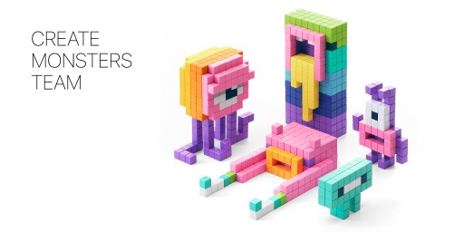 AC01 Magnetic Blocks Pixio Color Series 16pcs