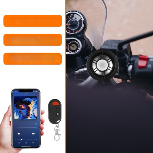 АУДИОСИСТЕМЫ ДЛЯ МОТОЦИКЛОВ, СКУТЕРОВ, ВЕЛОСИПЕДОВ, КОРПУС MP3-ДИНАМИКА ИЗГОТОВЛЕН ИЗ ПП.