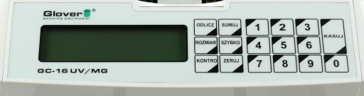 LICZARKA DO BANKNOTÓW GLOVER GC-16 UV + WYŚ + TESTER + BANDEROLE