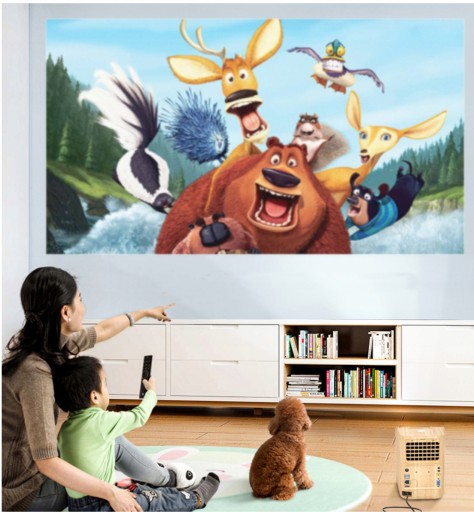 СВЕТОДИОДНЫЙ ПРОЕКТОР 400 ANSI ANDROID WIFI РЕТРО BLUETOOTH MIRACAST BT