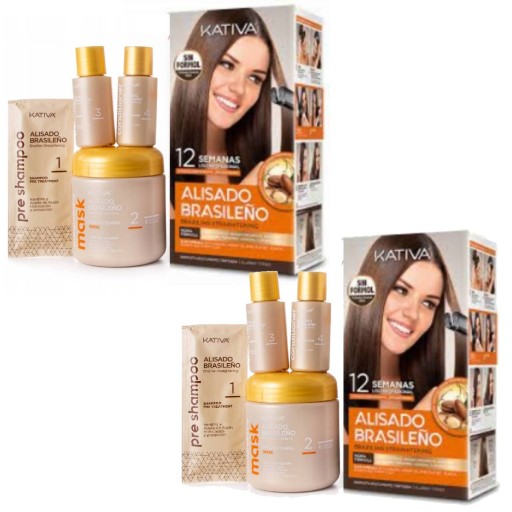 Кератиновое выпрямление волос KATIVA Brazil Original Set 2x