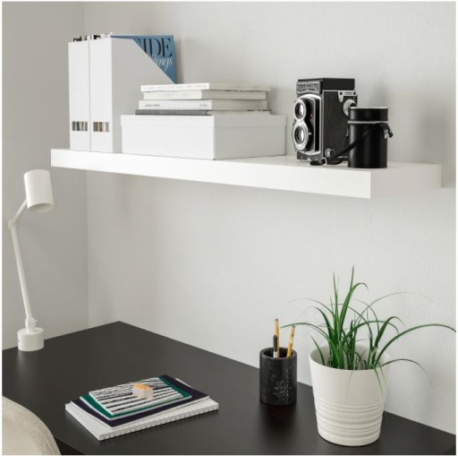 ПОЛКА НАСТЕННАЯ IKEA LACK 110x26 см БЕЛАЯ