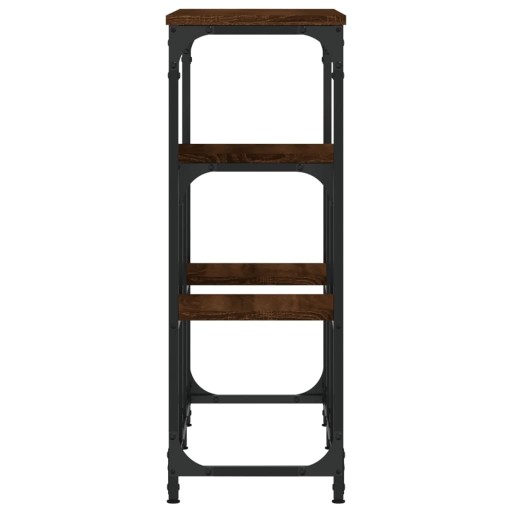 КОНСОЛЬНЫЙ СТОЛИК ИЗ КОРИЧНЕВОГО ДУБА 89,5X28X76СМ
