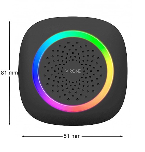 Virone Bezprzewodowy Dzwonek do Drzwi PELA do Gniazdka LED RGB 300m Czarny