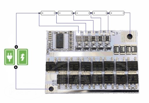 BMS 5S 100A balanser Li-ion 18650