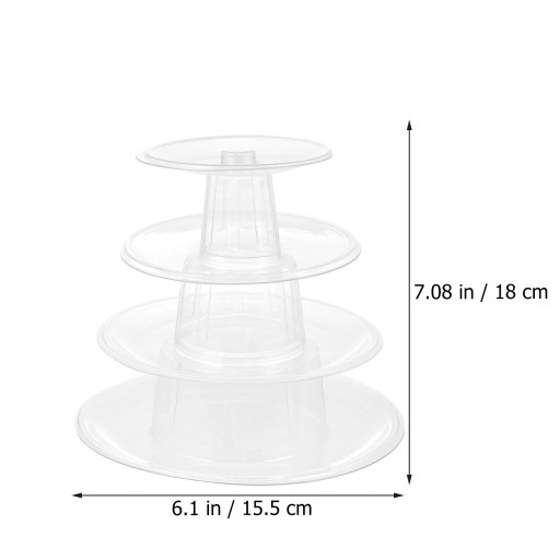 Stojak na Macaron Plastikowa wieża z półmiskiem na