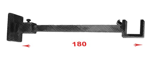 Металлический карниз одинарный квадратный, 420 см.