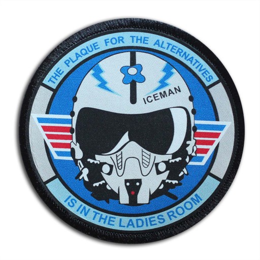 Нашивка Top Gun ICEMAN, принт DTF на липучке