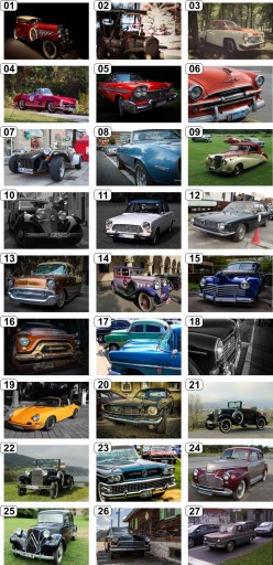 Плакаты с винтажными автомобилями Oldtimer - множество дизайнов, 100 см