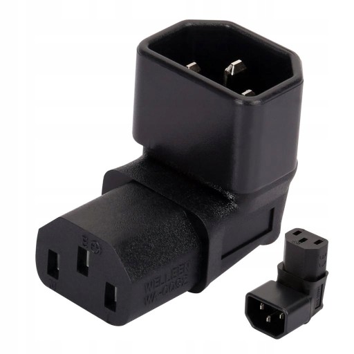 IEC320 C14 на C13 прямоугольный адаптер розетки