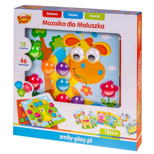 SMILY PLAY Мозаика из пуговиц для малышей, детский пазл, цвета