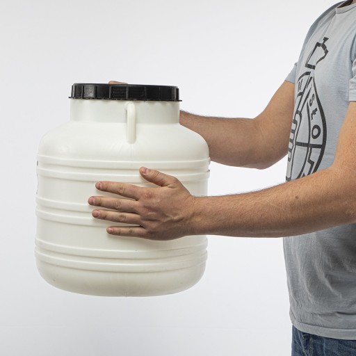 Белая бочка для маринования, ручки 30л.