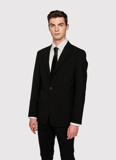 Черный мужской пиджак Slim Fit из шерсти PAKO LORENTE 176/64