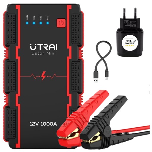 ПУСКОВОЕ УСТРОЙСТВО ДЛЯ АВТОМОБИЛЯ 12В 1000А POWERBANK + АКСЕССУАРЫ