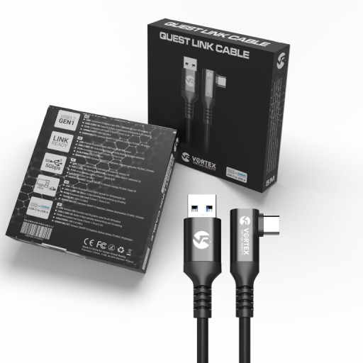 Кабель VortexVR USB-A — USB-C длиной 5 м для Meta Quest Link | Квест 3, Квест 2
