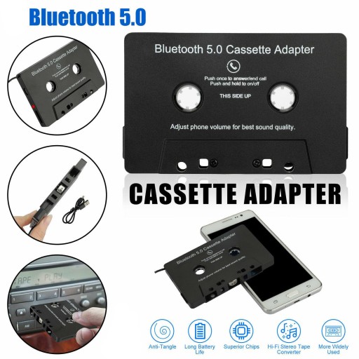Беспроводная автомобильная кассета для смартфона Bluetooth 5.0